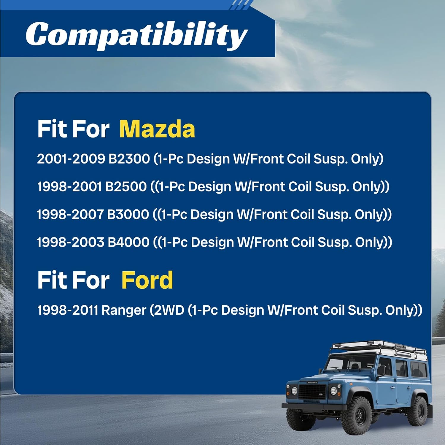 10PC Front Upper Control Arm Ball Joint Tie Rod Ends Sway Bar End Link for Mazda B2300 B2500 B3000 B4000, for Ford 1998 1999 2000 2001 2002 2003 2004 2005 2006 2007 2008 2009 2010 2011 Ranger