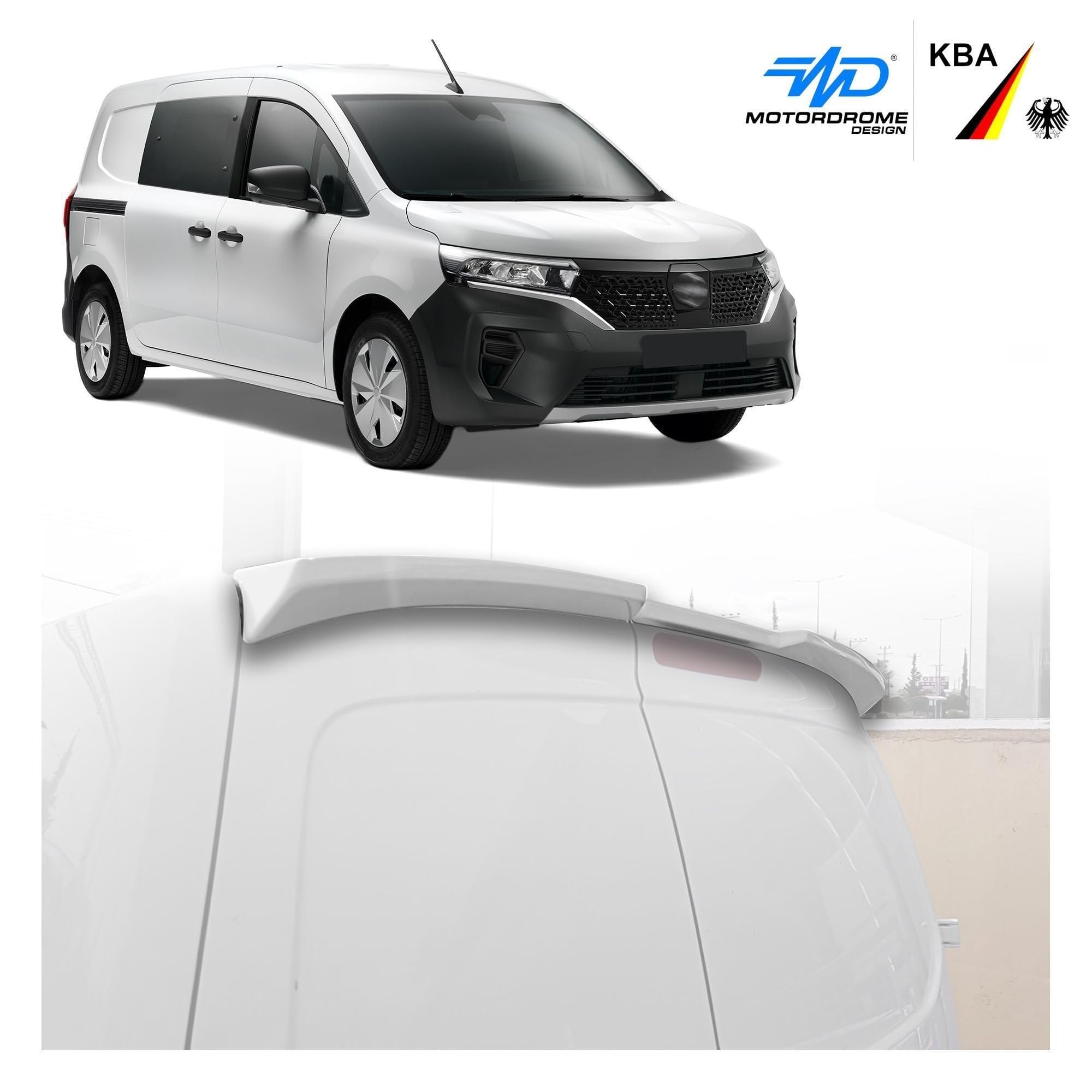 CHROMEMASTER | Becquet de Toit ; Becquet Arrière Compatible avec Nissan Townstar 2022+ ; Accessoires Auto - Spoiler pour Voiture ; pour la Peinture ; Assemblage : Colle | Tuning Optique Automobile