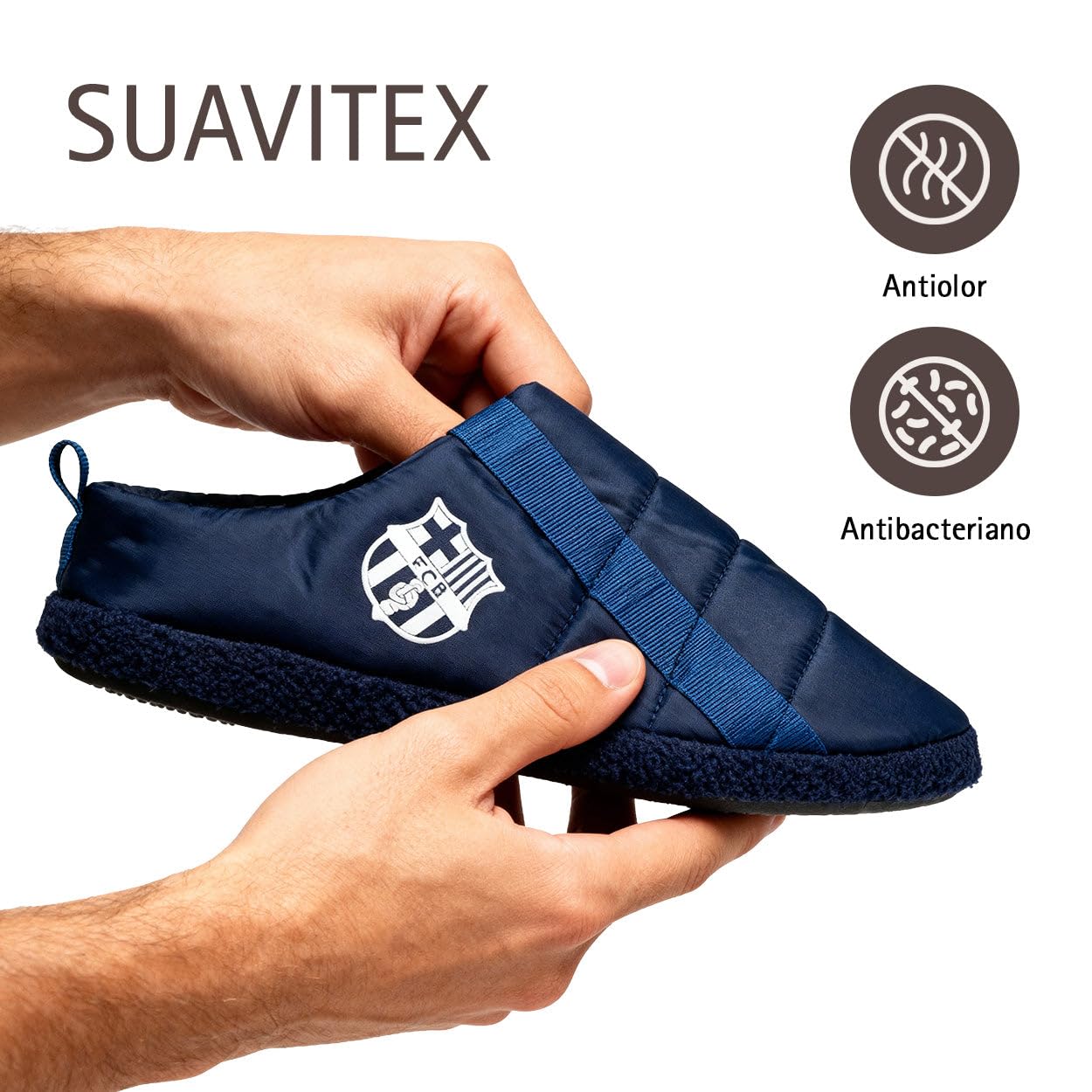 MARPEN SLIPPERS Zapatillas FC Barcelona Oficiales Licenciadas Acolchadas para Hombre o Mujer