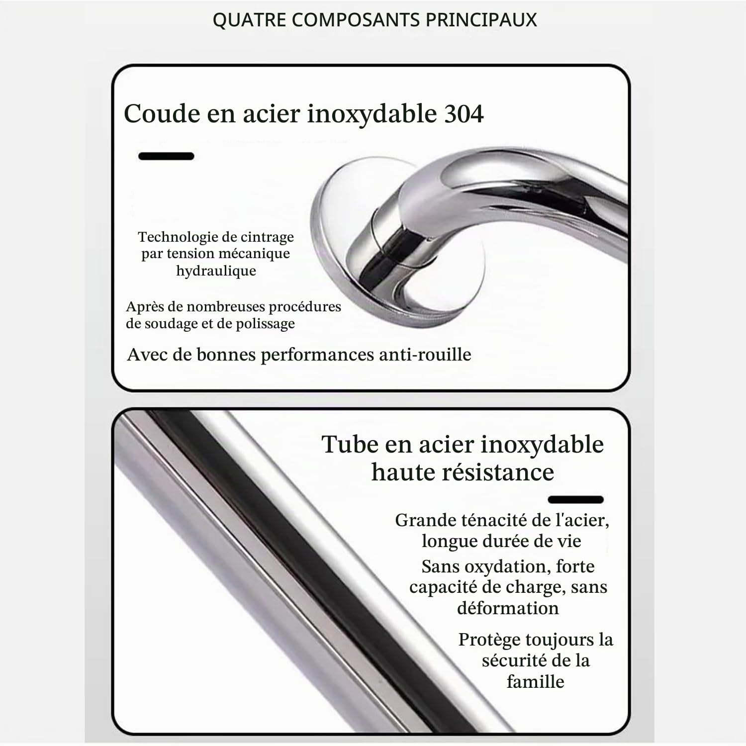 Barre d'Appui Wc,Barre De Maintien Douche,Type l 70x50 Cm Barre d'Appui,Acier Inoxydable,Charge Max 200kg,Con Aux Femmes Enceintes,Aux Personnes Âgées Et Aux Personnes Handicapées (Poli,Côté Droit)