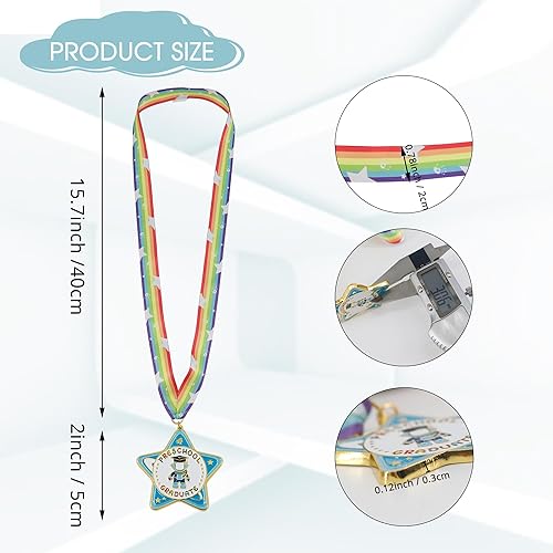 Miniatura 4 de GraduatePro Paquete de certificado de medalla de estola de graduación preescolar 2024 para niños pequeños