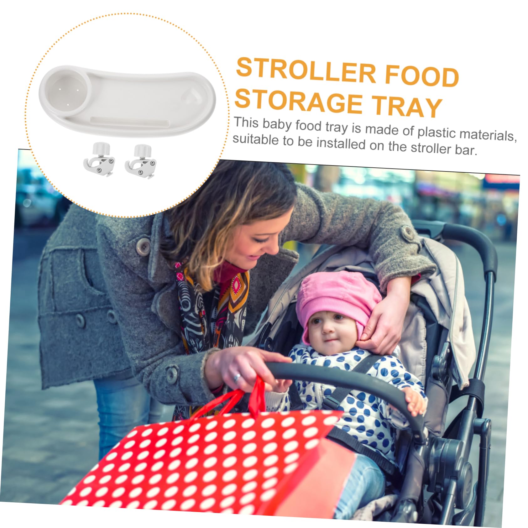 Vassoio Per Passeggini Portabibite Vassoio Rimovibile Per Snack e Compatibile La Maggior Parte Dei Carrozzine Accessorio e Facile