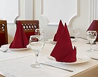 Vista 143 de Utopia Kitchen - Servilletas de tela negras [paquete de 12, 50 x 50 cm], mezcla de algodón absorbente, lavables y reutilizables para cena