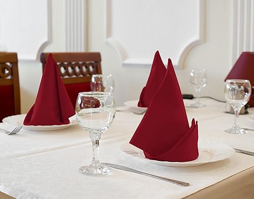 Vista 211 de Utopia Kitchen - Servilletas de tela color gris acero, 12 unidades, 18 x 18 pulgadas, mezcla de algodón, lavables y reutilizables, para hotel