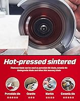 Vista 5 de Casaverde Hoja de sierra de diamante súper delgada de 4.5 pulgadas para cortar azulejos de porcelana y mármoles