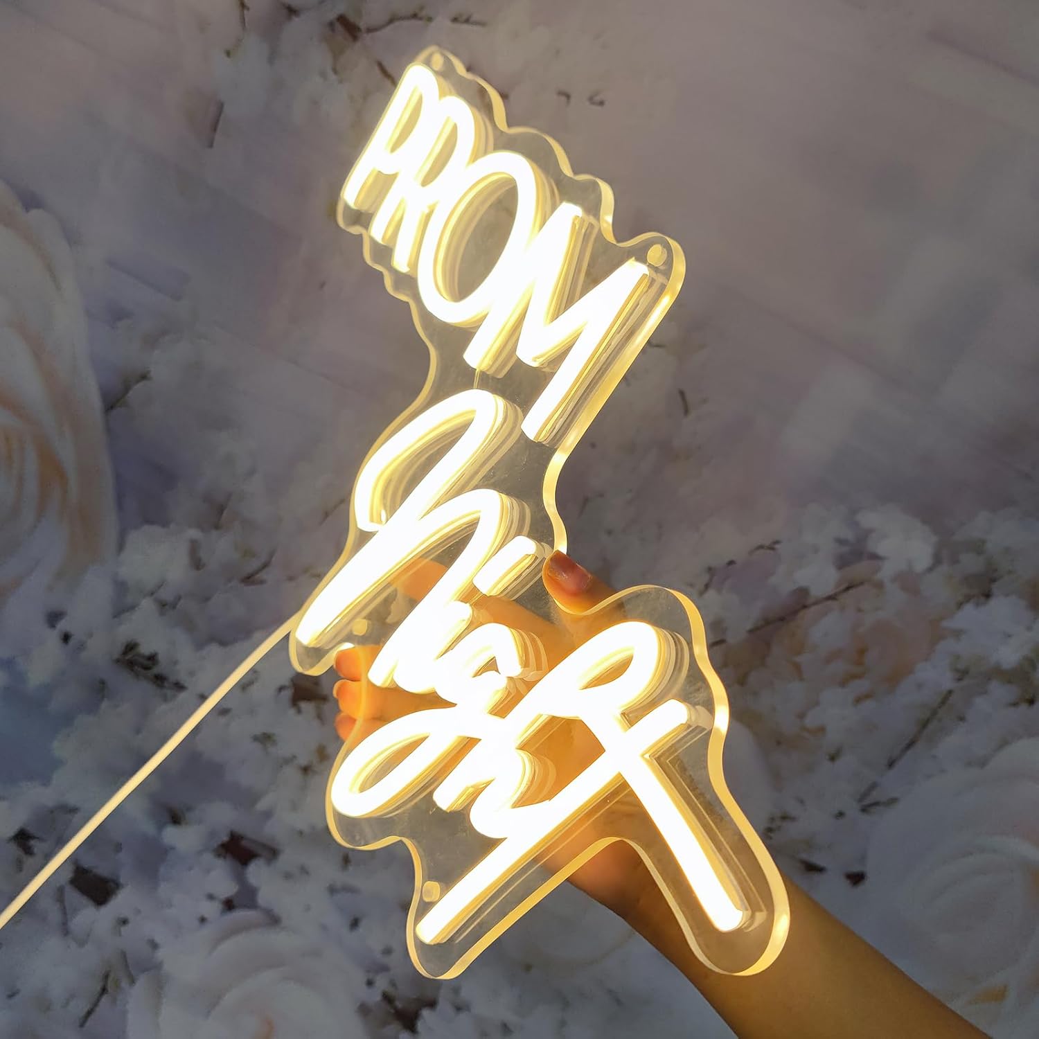 PROM night Neon Signs for Wall Decor, 15.7 * 9.5 inches Led Light Sign for Congrat Grad Wedding Birthday Party Prom Home Room Shop Bar Wall Decoration, Graduation Christmas, INSNEnN