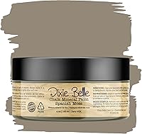 Vista 220 de Dixie Belle Paint Company - Pintura con acabado de tiza para muebles, color blanco lino (Drop Cloth), 8 fl oz, pintura mineral color blanco lino mate