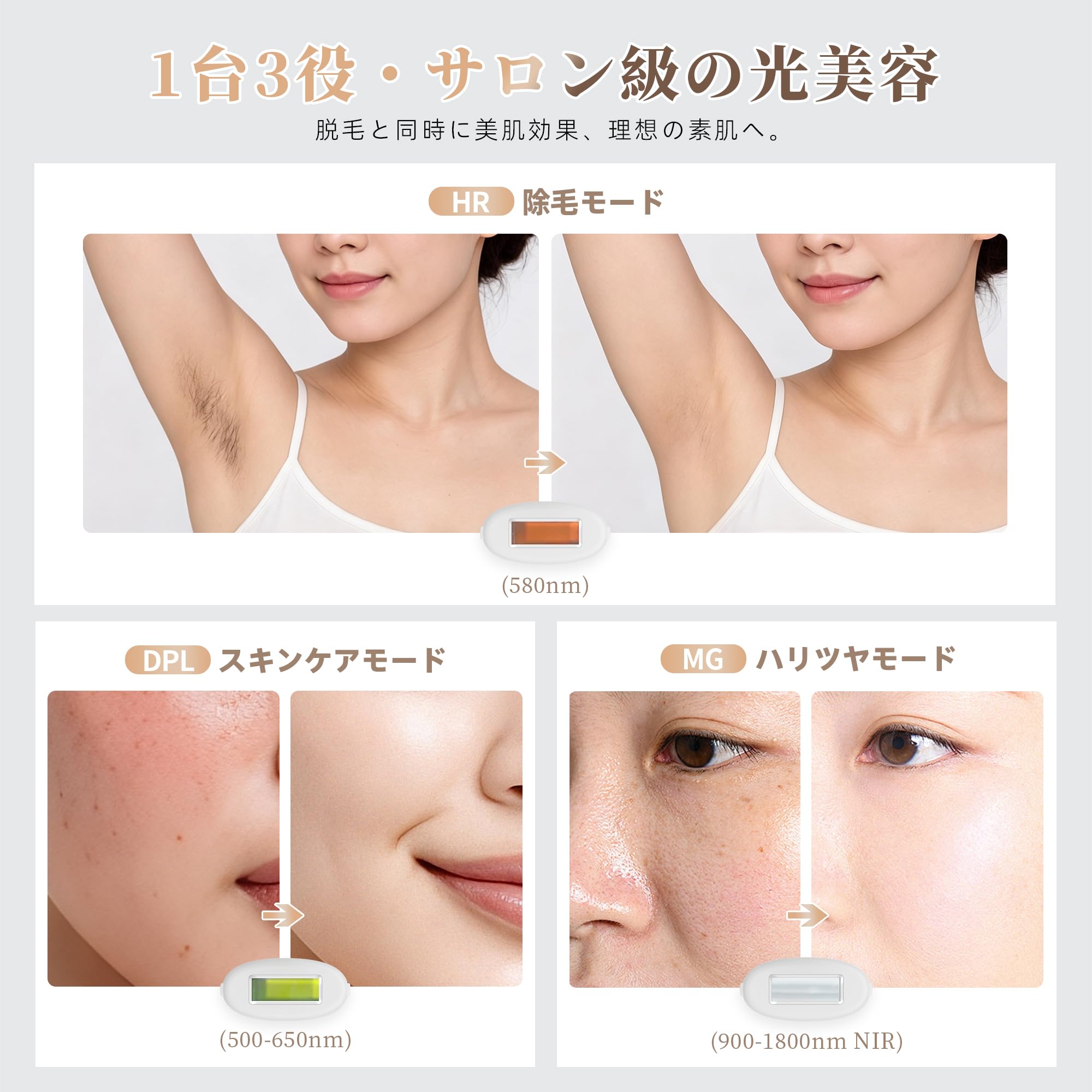 Amazon | SkinRevolve 家庭用 光美容器 だつもうき メンズ レディース