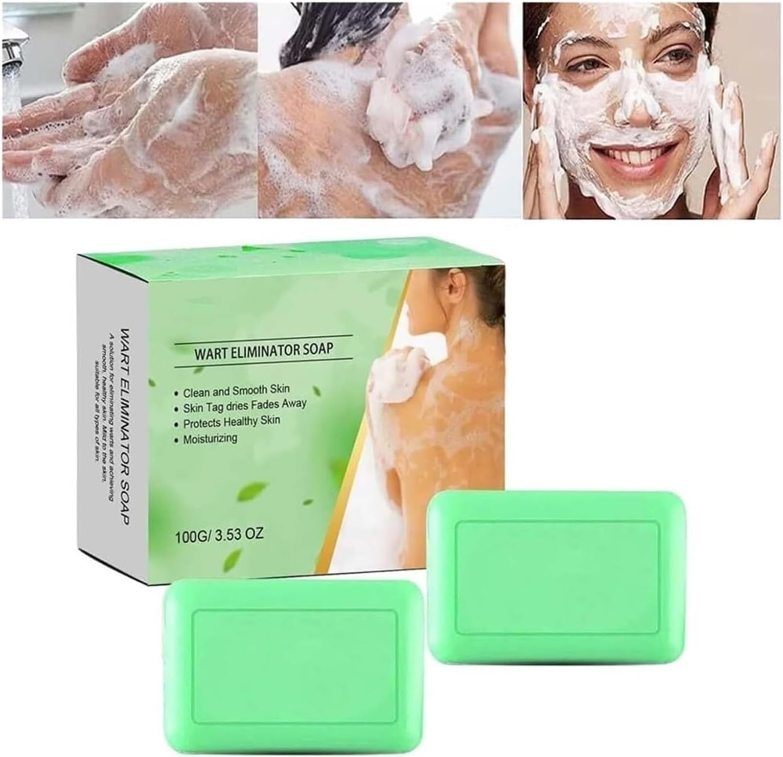 GeRRiT Wart Eliminator Soap,Blemish Removal Soap with Natural Aloe Vera,Dark Spot Remover for Face & Body,Moisturizing Softening Skin