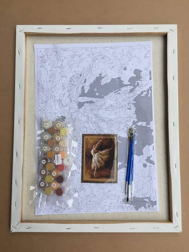 Amazon.co.jp: Canorna 油絵 猫 カラフルな動物 かわいい 数字