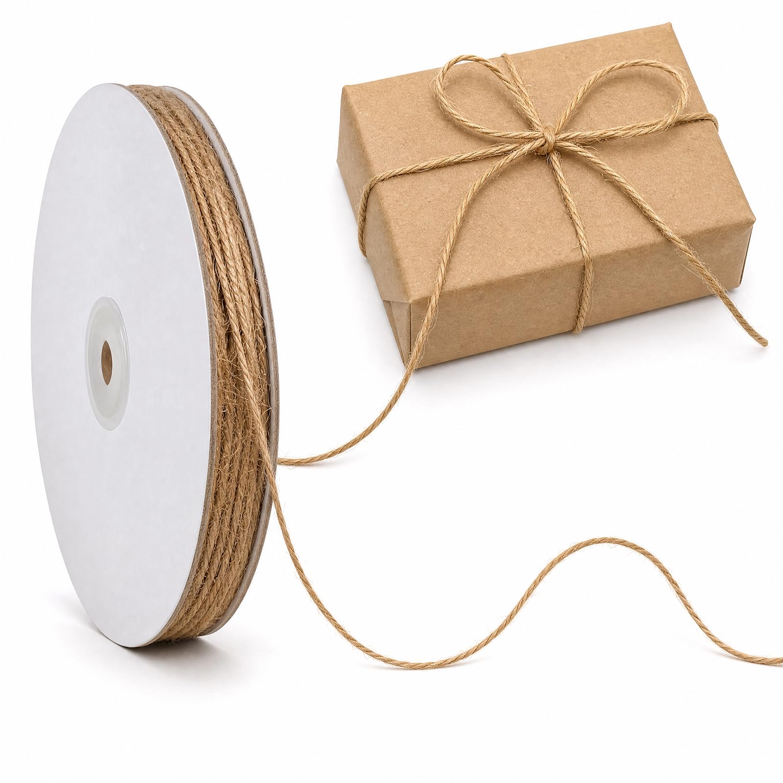 Geukmun Jute Garden Twine Natural String 2mm 100m Brown Gift Wrapping Rope