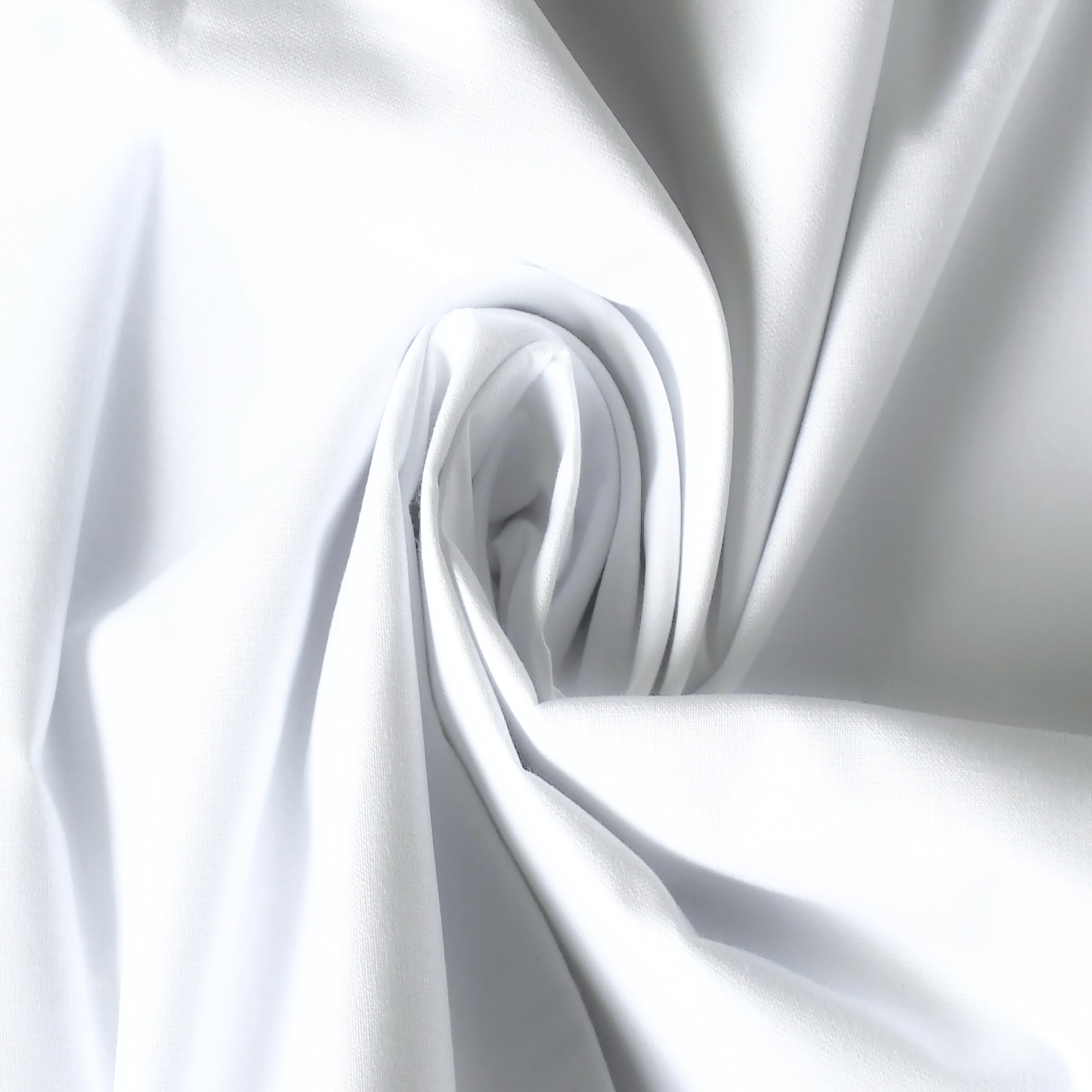 Tissu Virginia Tex - Vendu au mètre - Tissu 100 % coton - Grande largeur 240 cm - 100 % Öko-Tex Standard 100 - Couleur unie - À coudre (blanc, 500 x 240 cm)