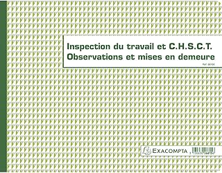 Exacompta Registre inspection du travail/C.H.S.C.T.