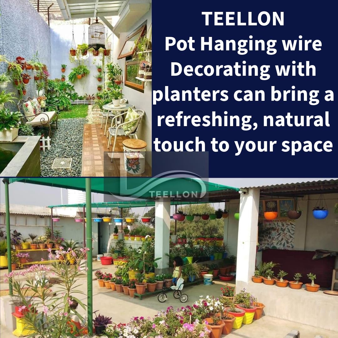 TEELLON Pot Hanging Wire - 6 Pack, 6 Feet -3