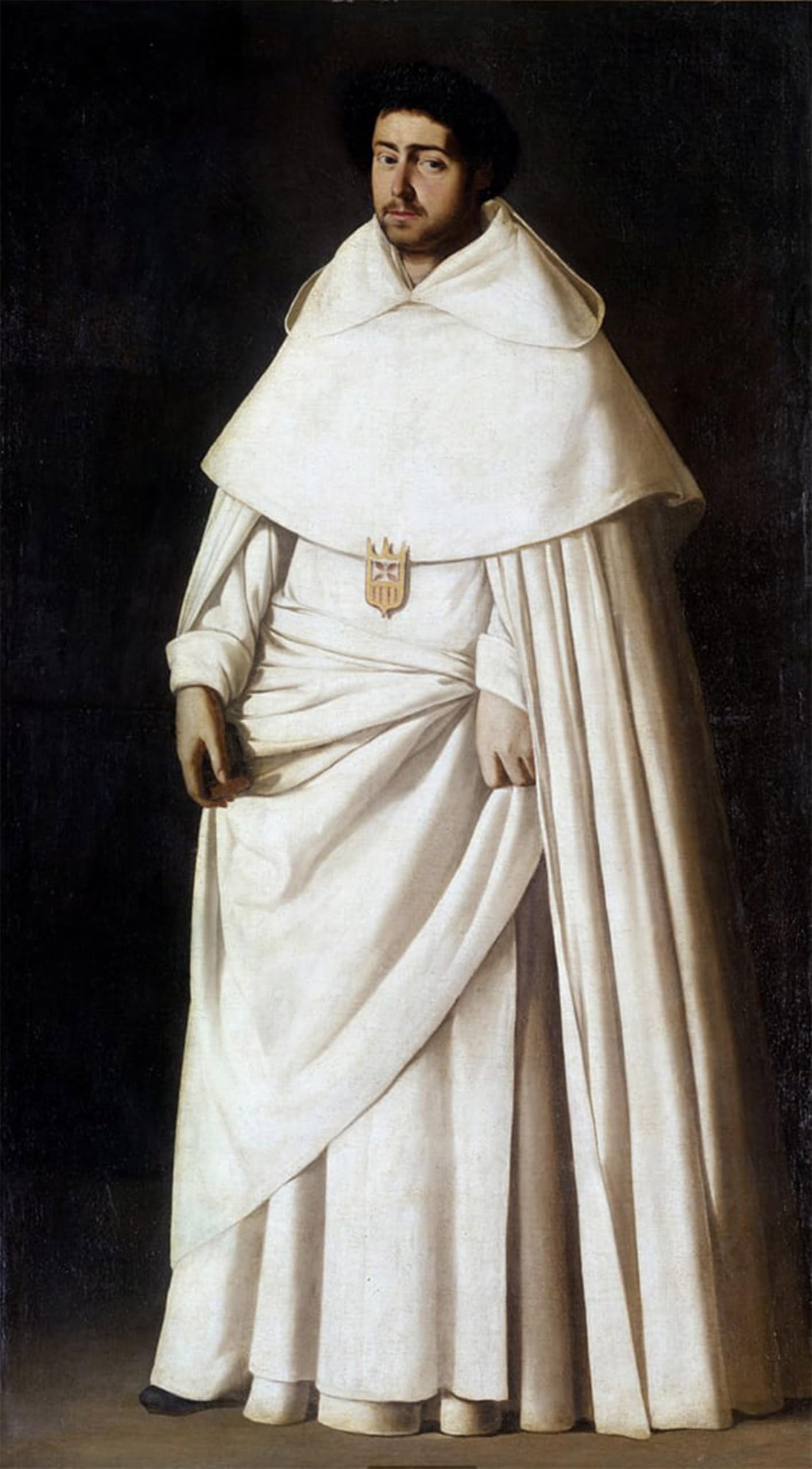 POSTERIIk Vintage Art Print Images Pictures Print Portrait of Monk Mercedaire Spanish Religious Order by Francisco De Zurbaran Modern Colour Posters for Office Home Decor 60x90cm
