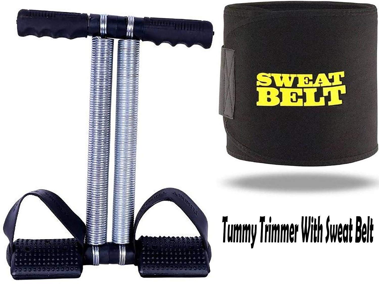 ALN® 6 in 1 Ab Tummy Trimmer with Sweat Belt Combo Weight Loss Fitness Equipment For Men & Women Home Gym-Abs Exerciser-Sweat Belt Free Size For Use