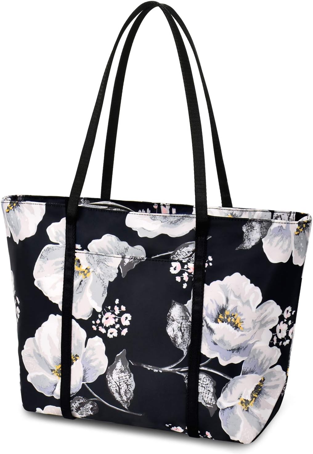 Chrysansmile Large Tote Bag for Women Work Nylon Shoulder Bags Waterproof Beach Bag Flower Womens Purses and Handbags - Image 2