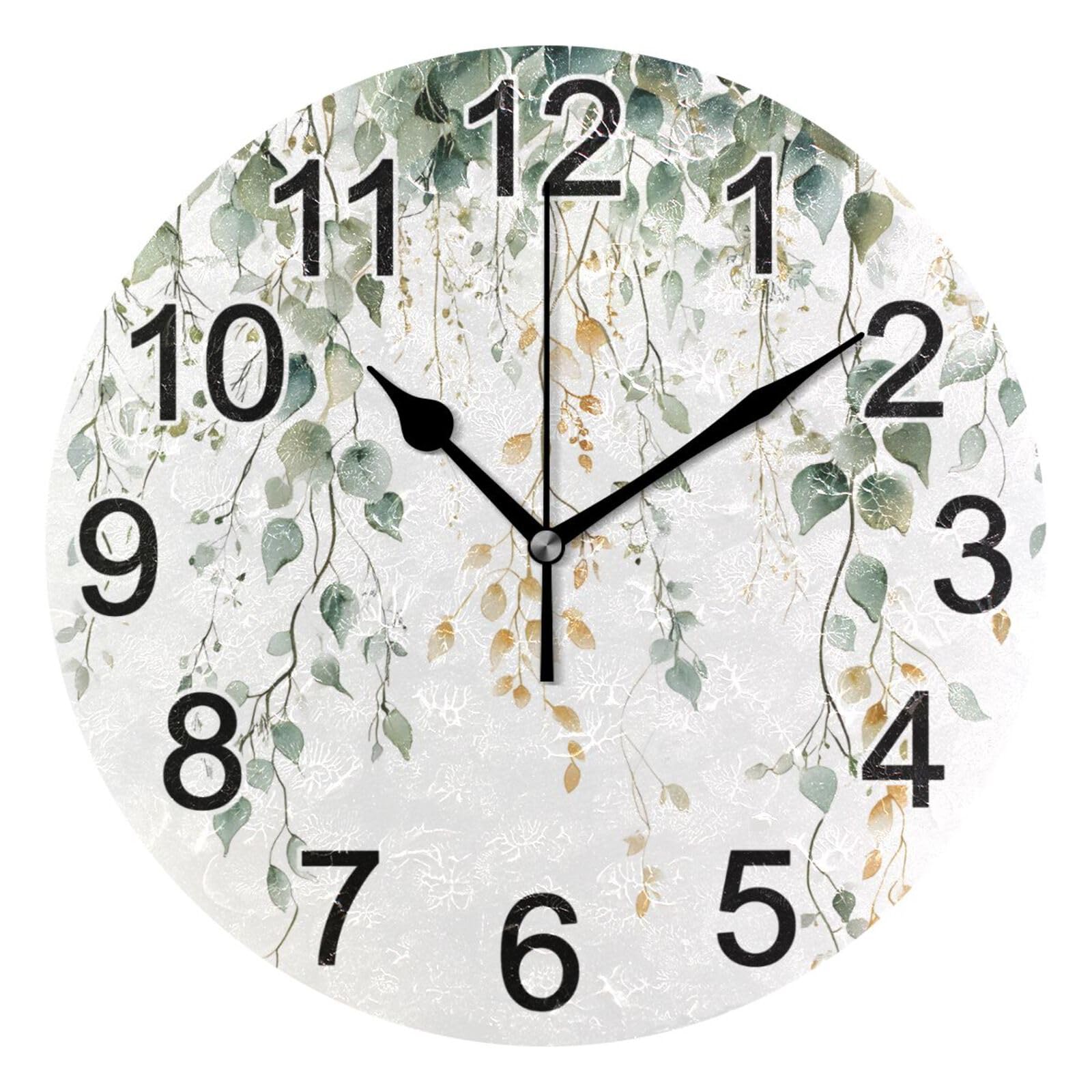 Horloge murale de cuisine silencieuse sauge 25,4 cm