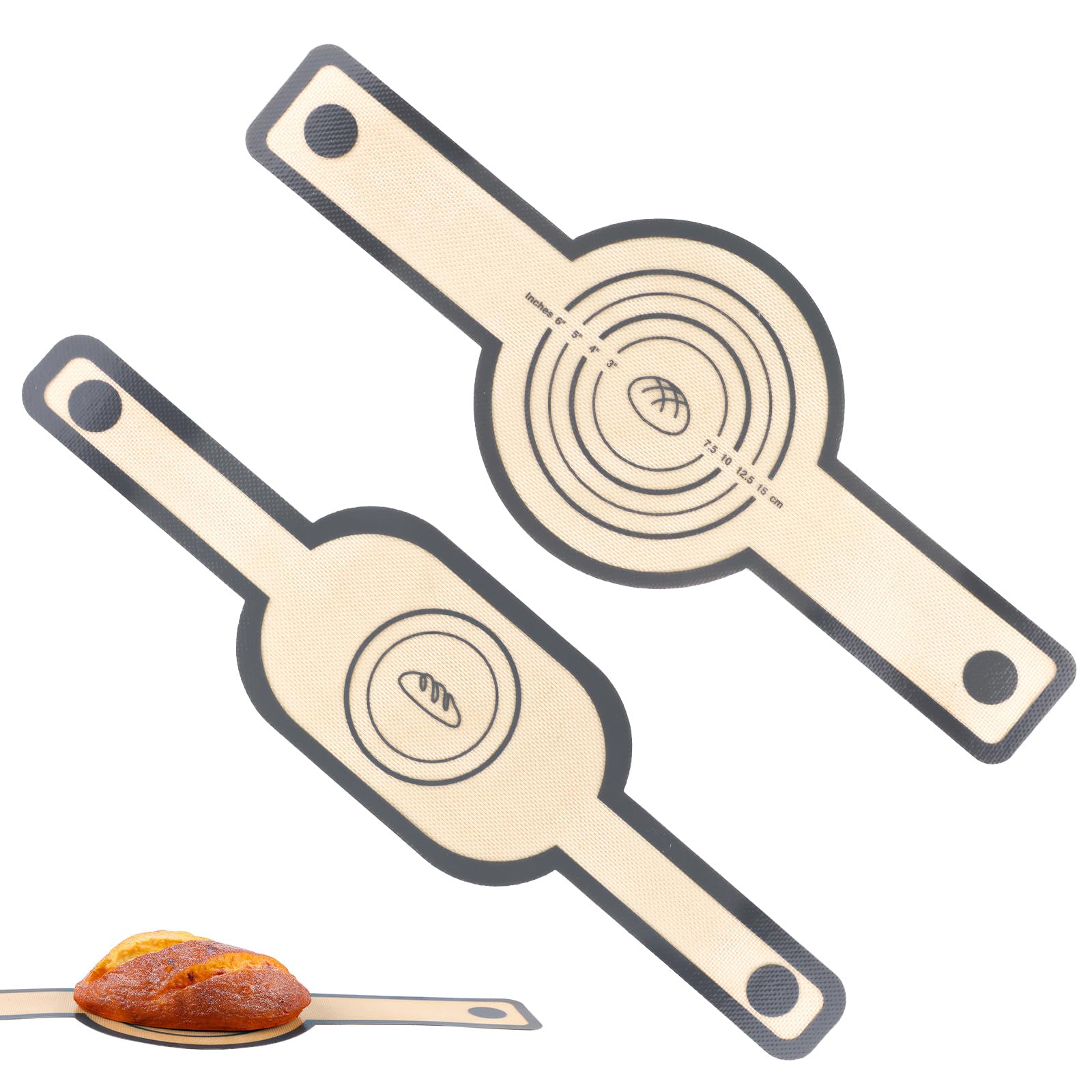 2-teilige Silikon-Brotschlinge Für Dutch Oven – Oval & Rund, Antihaft, Hitzebeständig
