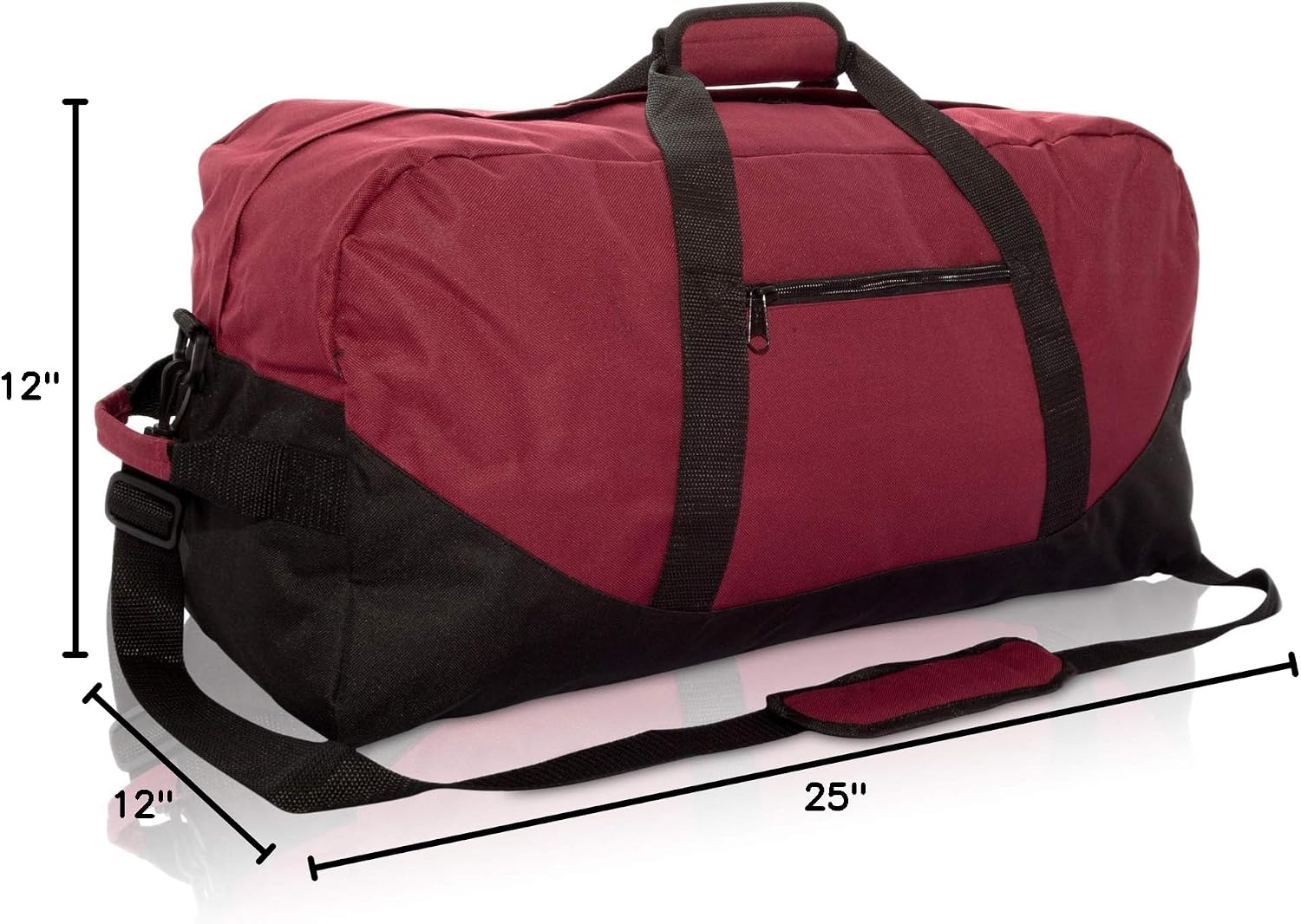 DALIX 25" Big Adventure Large Gym Sports Duffle Bag (Black Grey Navy Blue Red Camo)