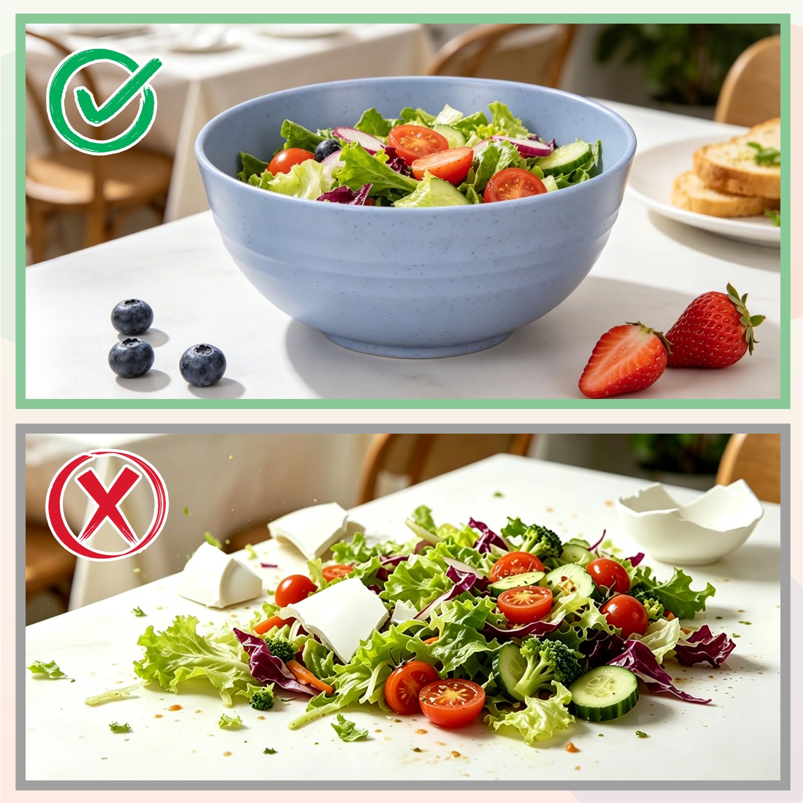 DUOLUV Unbreakable Wheat Straw Bowls - FREE SHIPPING -5 DUOLUV Unbreakable Wheat Straw Bowls - FREE SHIPPING -5