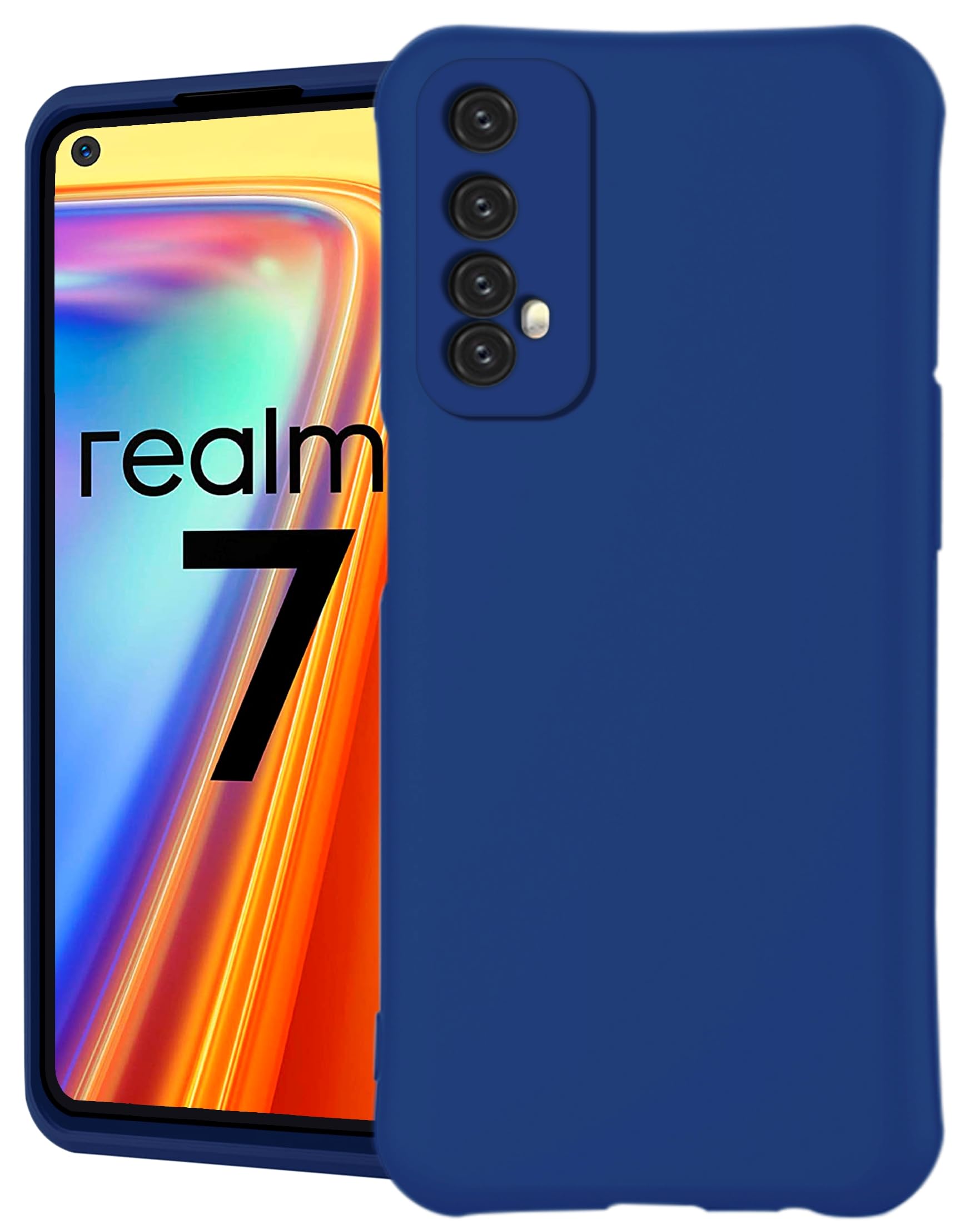 MobiLooks® Hybird Liquid Silicone Back Cover for Realme 7 | Inner Microfiber | Camera Protection Back Case (Black) (B0BX62MPKX) Amazon Price History, Amazon Price Tracker