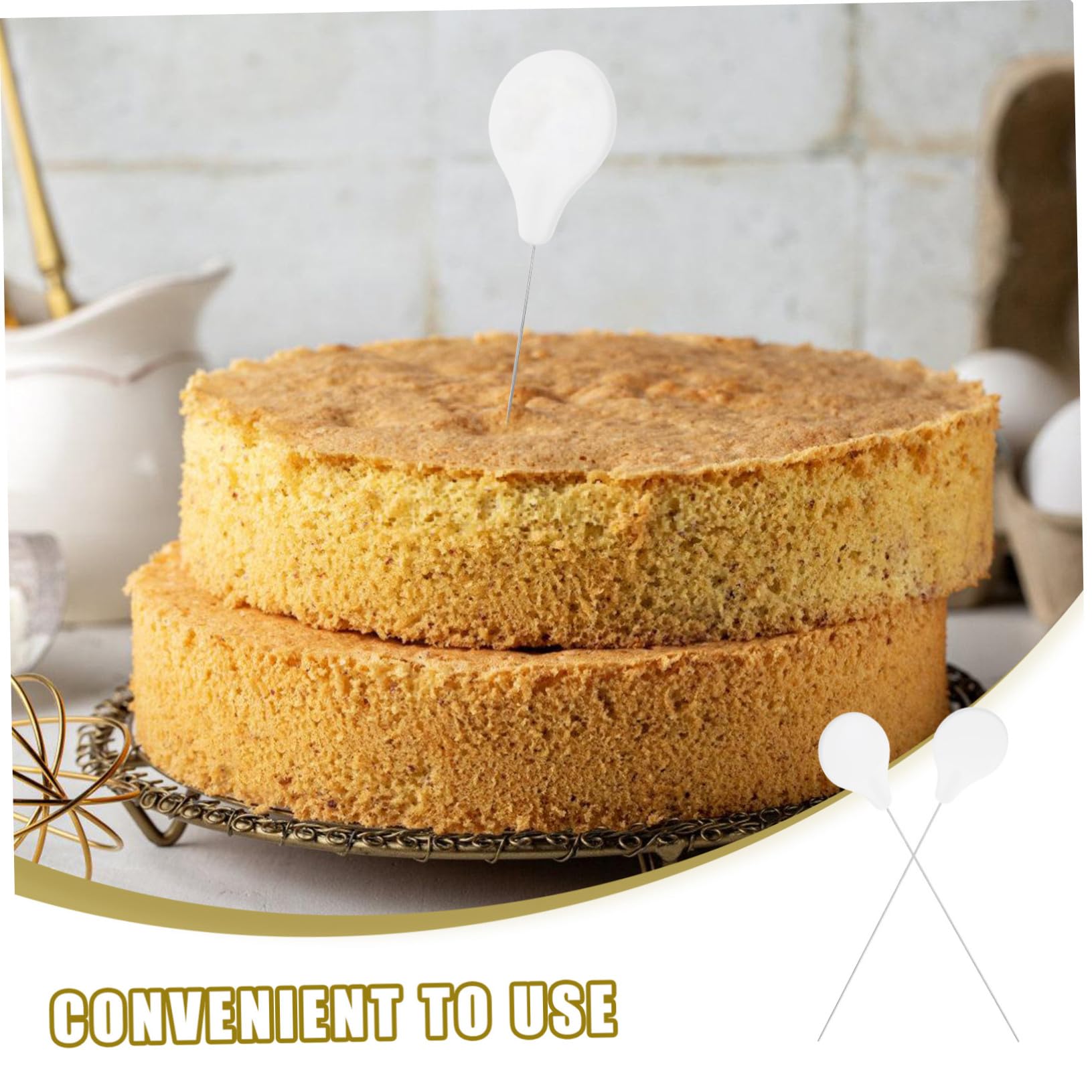 Ciieeo 10 Pezzi Perno di Prova di Cottura Torta Tester Bastoncini Tester di Cottura Perni di Prova della Torta Perno della Torta Ago Cottura Pick Bastoncini Sonda per Torta Spiedo Test