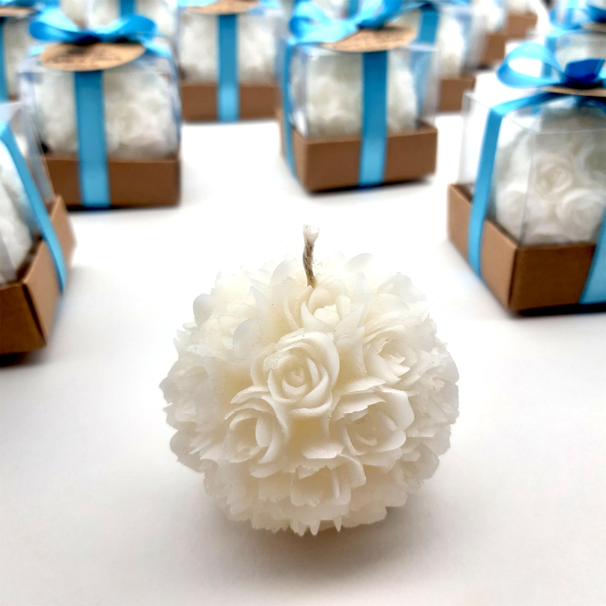 bomboniere matrimonio, Rosa pezzi candele profumate bomboniere battesimo, anni ragazzo, comunione, cresima, anniversario di, compleanno bigliettini (bianco, set di 20)