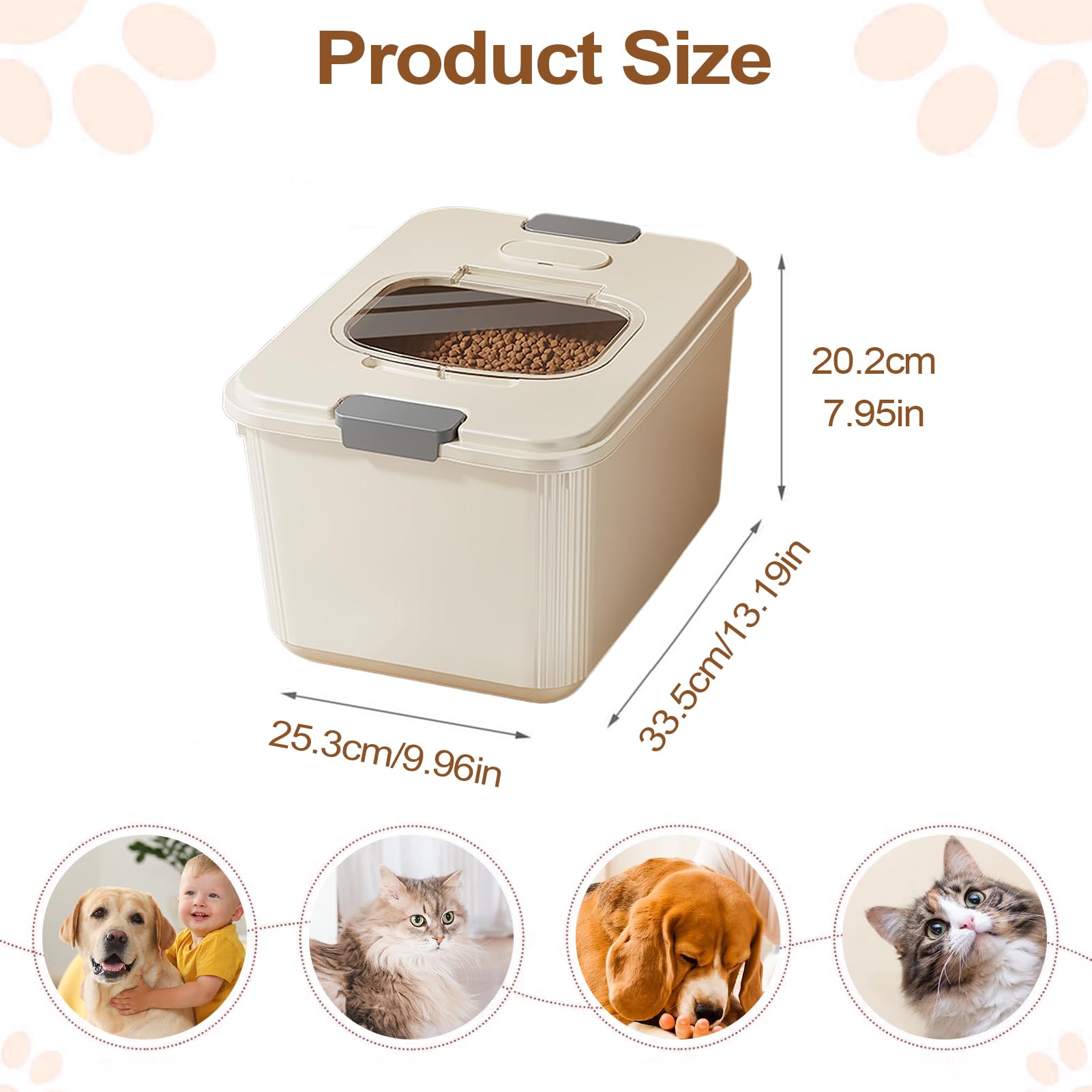 Generico Contenitore per Alimenti Animali Contenitore Cibo Cani Ermetico | contenitore ermetico snack per gatti Impilabile Dispenser Cibo e Snack Organizer Multiuso Casa Cucina Disp