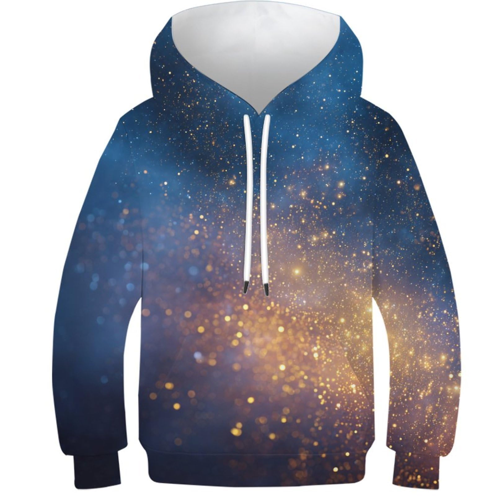 Pull à capuche imprimé 3D nébuleuse pour enfant 8-10 ans confortable - 8