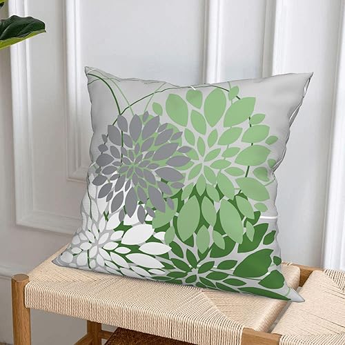 Miniatura 5 de Juego de 2 fundas de almohada Nave de 18 x 18 pulgadas, diseño geométrico floral geométrico y elegante, fundas de cojín cuadradas para decoración