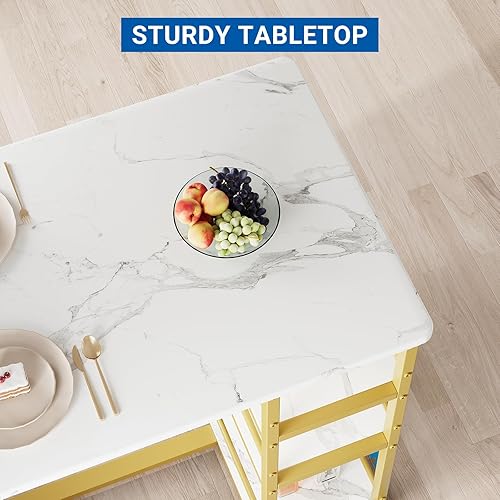 Miniatura 2 de GarveeHome Juego de mesa de comedor para 2, mesa de cocina de altura de mostrador con 2 taburetes de bar tapizados, juego de mesa de comedor y