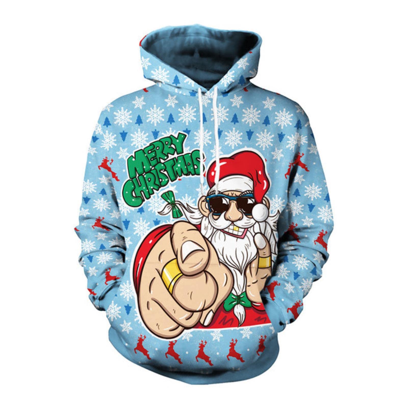 Pull automne et hiver imprimé père noël sweat grande taille SUBX