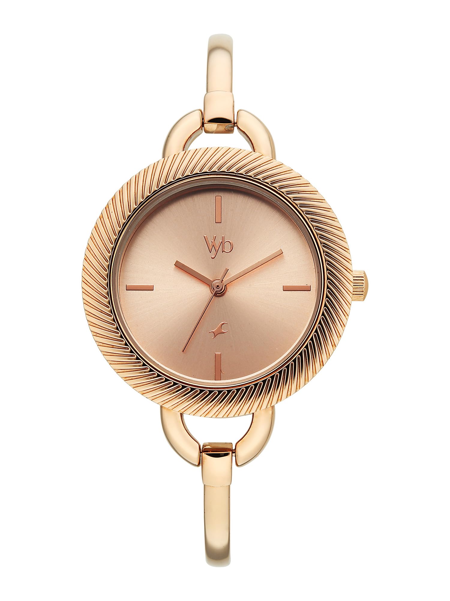 Vyb Siren with Quartz Analog Rose Gold Dial Rose Gold Alloy Strap Watch for Girls with 3 Interchangeable bezels - FV60127WM01-image-11