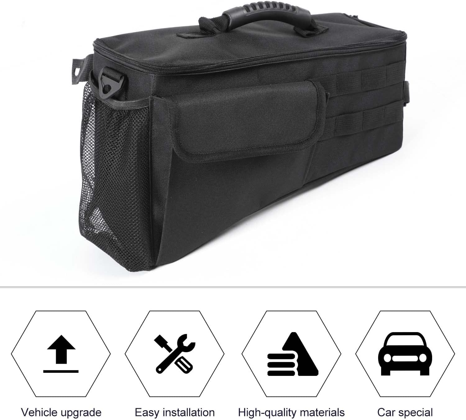 RT-TCZ Rear Trunk Organizer 2PCS,Storage Bag Accessories for Jeep Wrangler JLU 4 Door 2018-2023