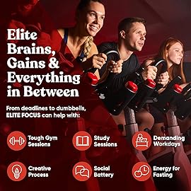 Elite Caffeine Pills with L-Theanine - Jitter-Free Focused Energy Supplements - Clean & Natural Nootropic Stack for Smart Cognitive Performance - 240 Soft Capsules