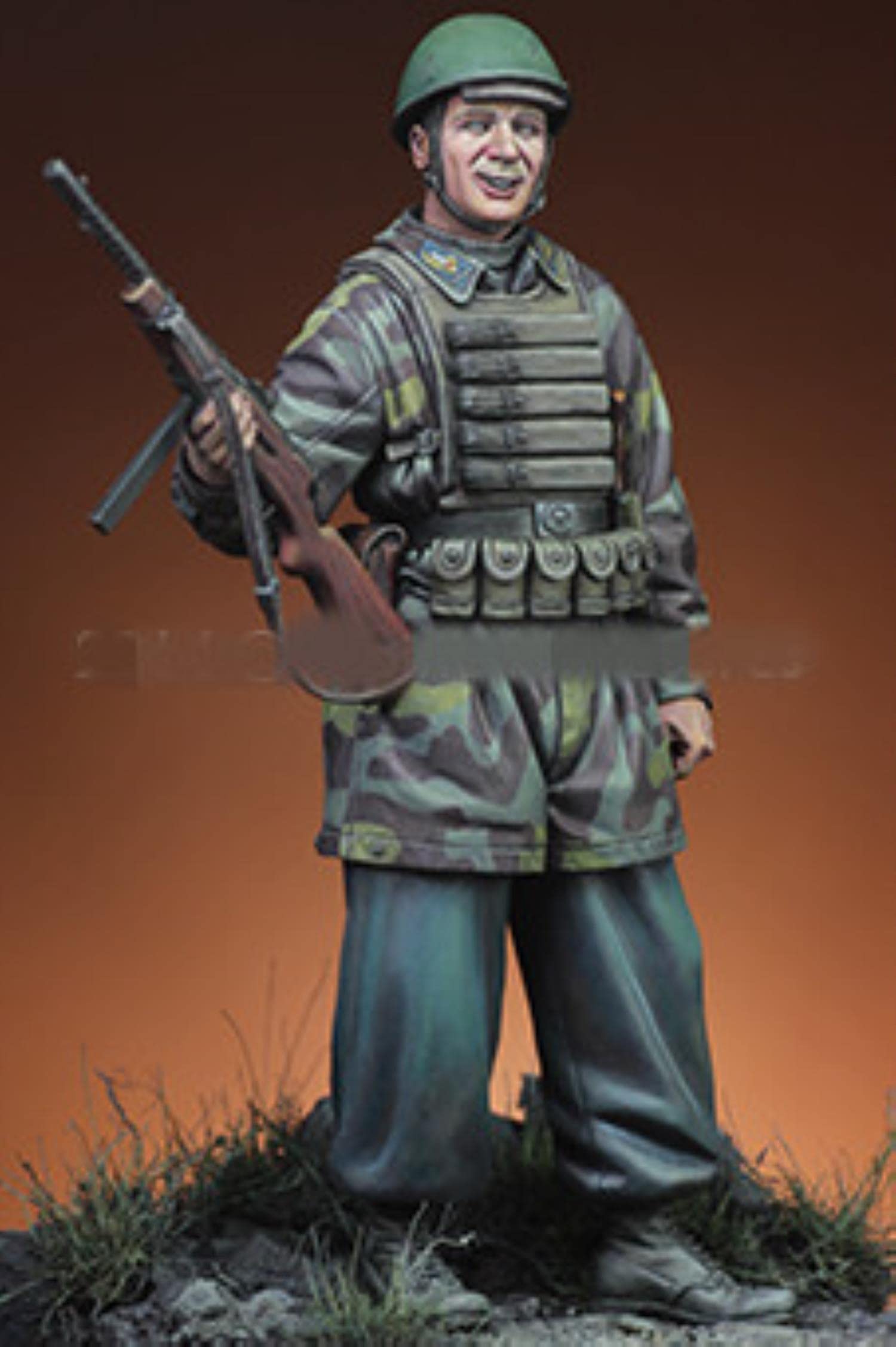 1/16 Figura in Resina Modello Seconda Guerra Mondiale Kit Soldato Italiano Smontato e Kit Non Verniciato S61