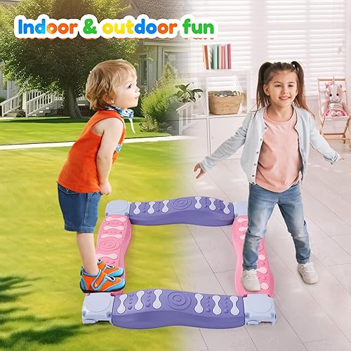Miniatura 5 de Miereirl Balance Beam Stepping Stones for Kids, 8 Pcs Toddler Balance Beam, Non-Slip Plastic Balance Stepping Stones, Sensory Toys for Toddlers,