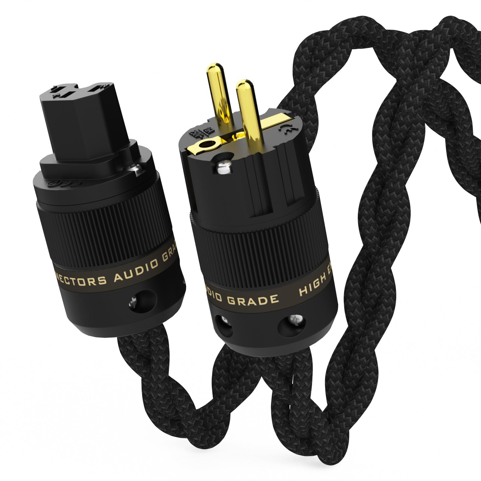 Monosaudio D541 High-End HiFi Netzkabel, 2 m, EU Schuko, IEC C15
