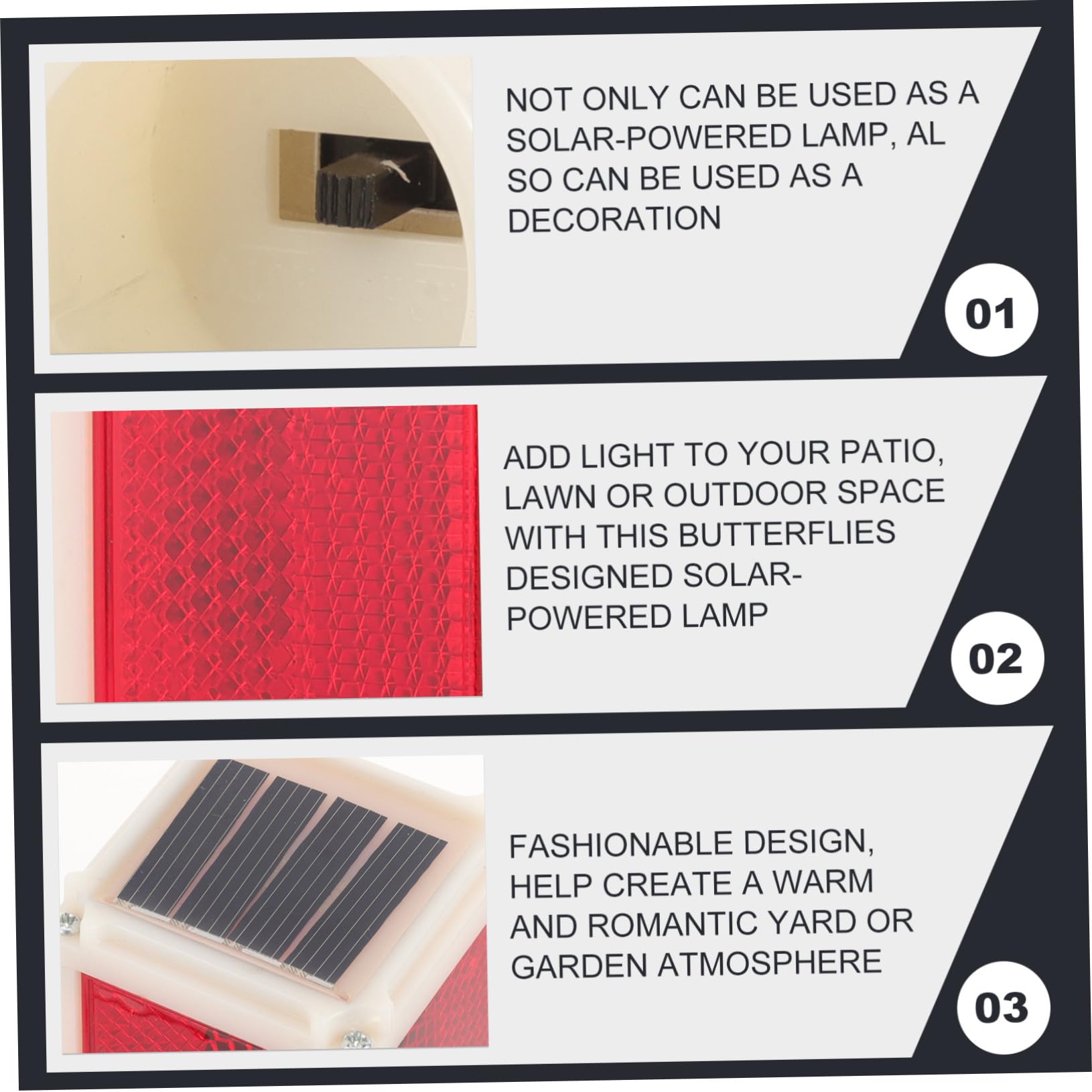 2 Pièces Lumières Solaires de Signalisation Clignotantes Lampes Davertissement Multifonctions pour Barrières Extérieures Éclairage Solaire de Sécurité pour Chantier et Circulation