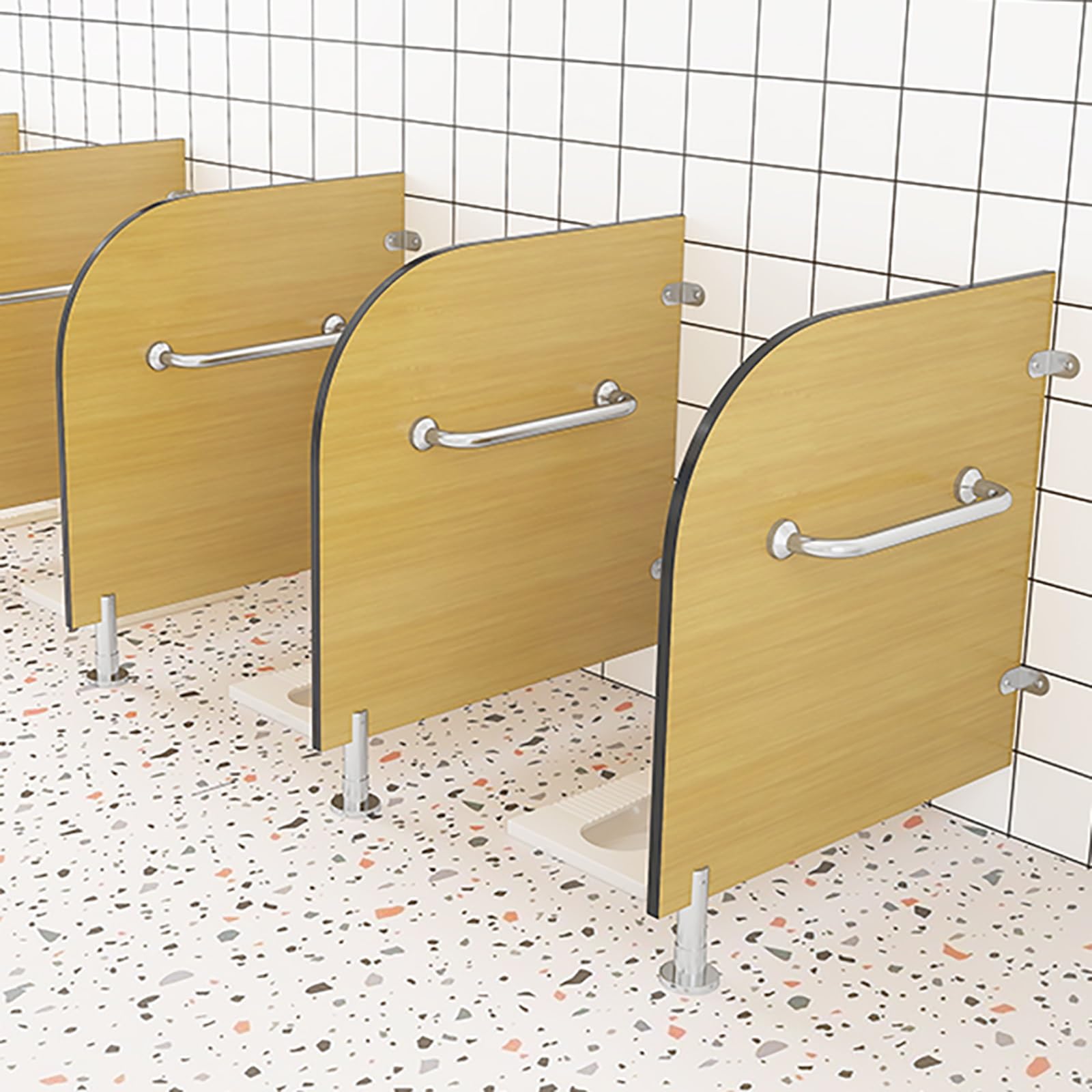 Mampara divisoria para urinario - Mampara divisoria de privacidad para Inodoro, de Montaje en Pared, con Accesorios de Montaje para Lugares públicos, Juego de 4
