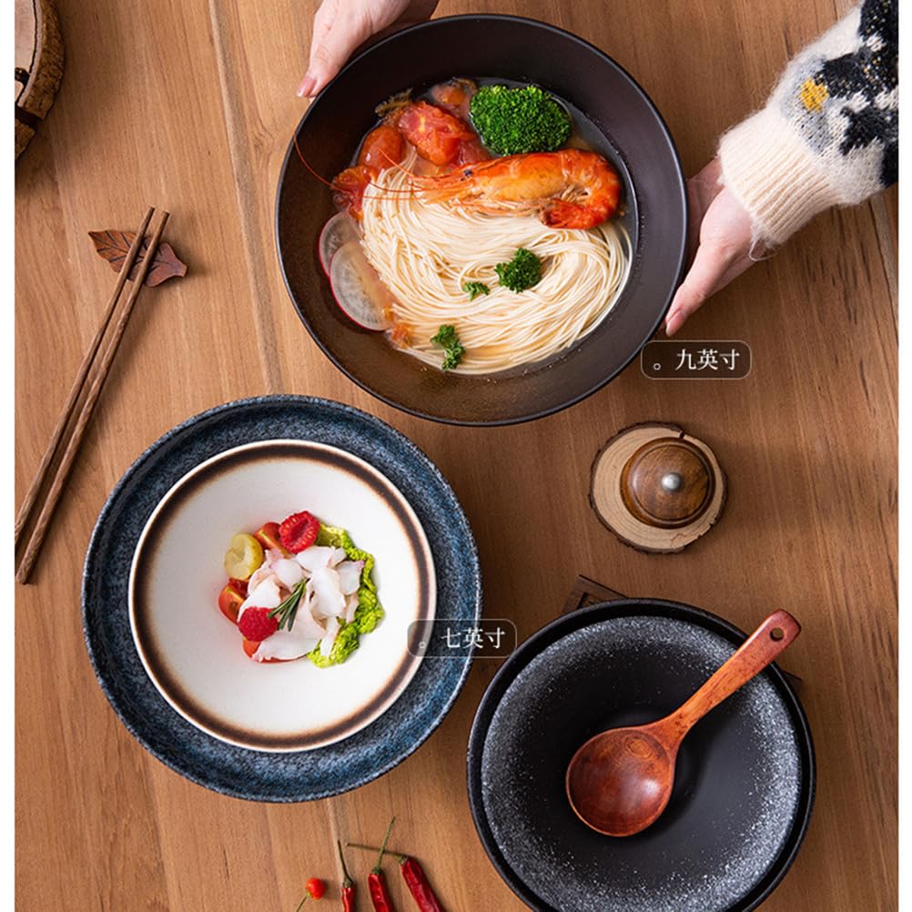 3 Stück Ramen Schüssel,Ramen Schüssel Keramik Set,Ramen Bowl Set 700/1050/1500Ml,Suppenschalen Rührschüsseln, Suppenschüssel Für Nudeln Getreide Salate