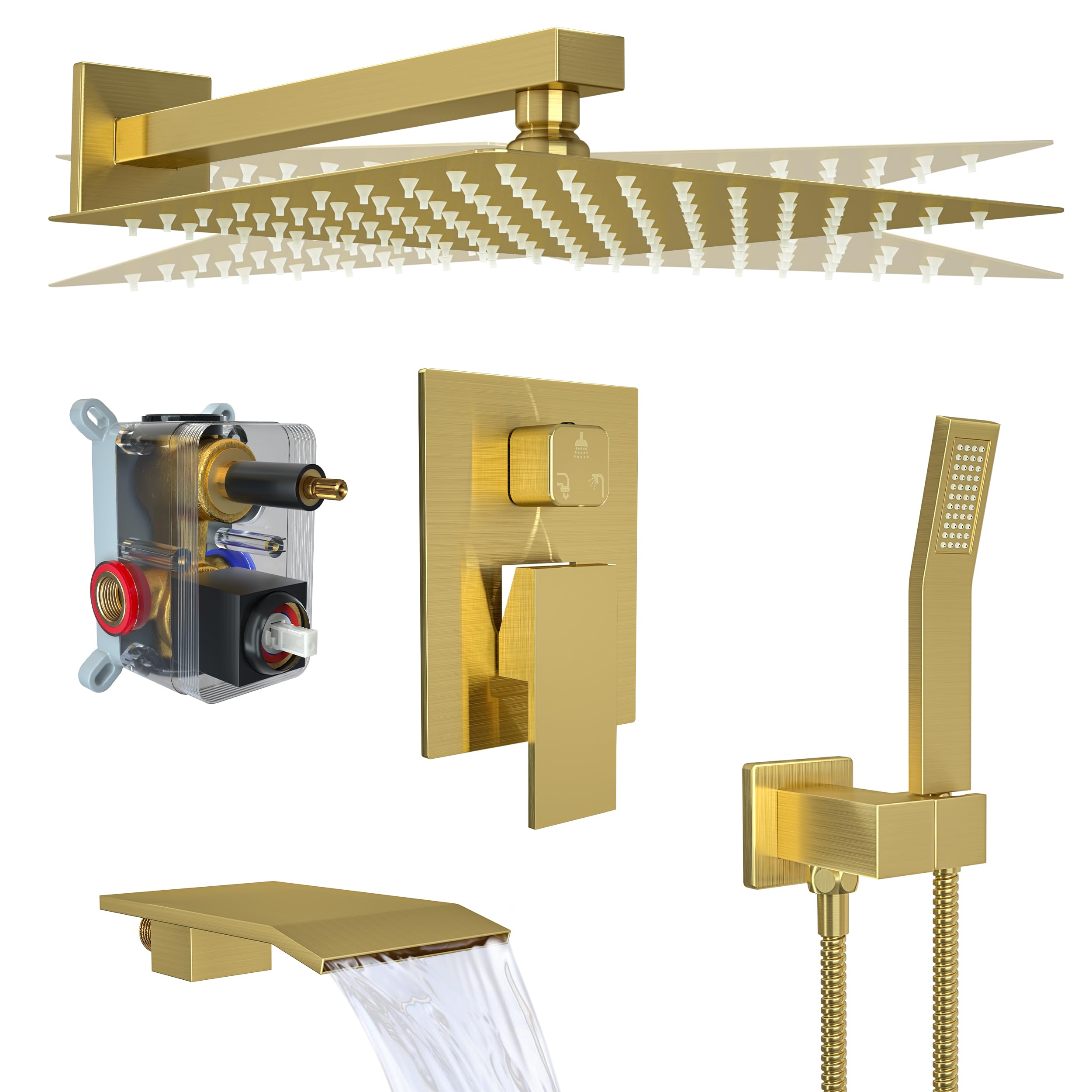 Pressure Balanced Shower Valve Complete Shower System With Rain ...