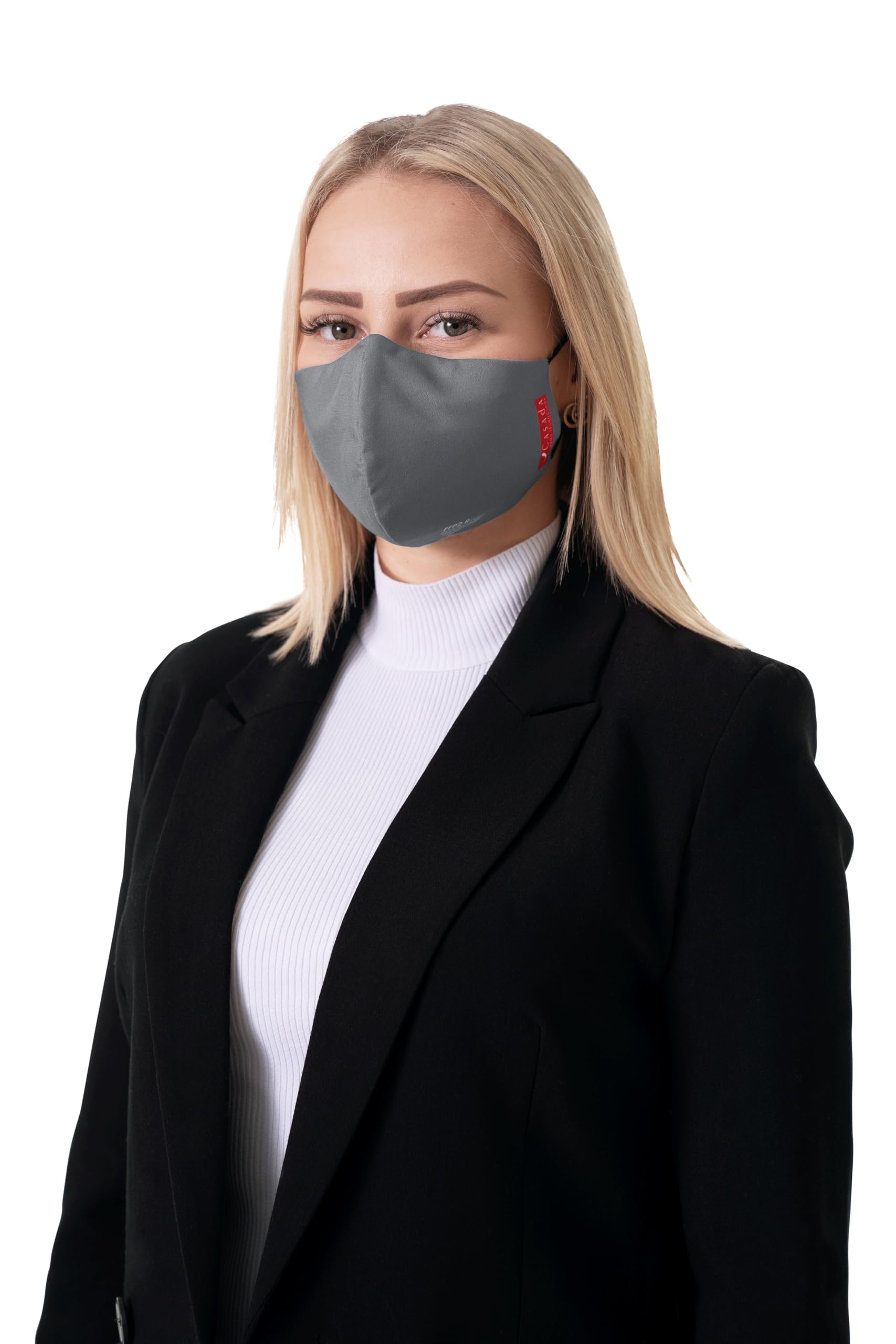 Casada FFP2 zertifizierte Nano-Maske-PRO grau ab 5er Set Gesichtsschutz Hygiene Schutzmaske Mehrwegmaske Mundschutz Wiederverwendbar Waschbar