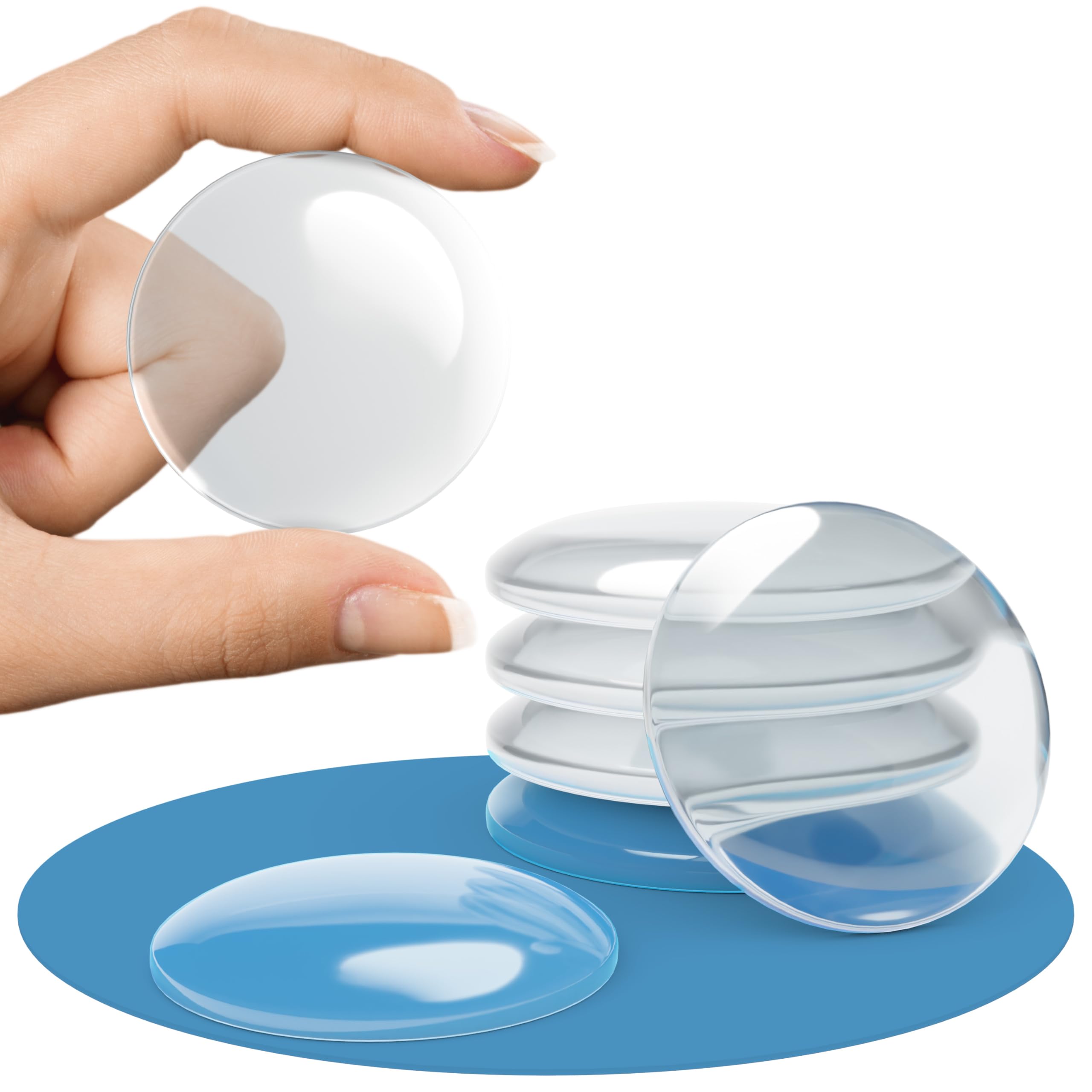 GALACE Fermaporta Adesivo da Muro Bianco [6 pezzi] – 40mm Paracolpi Porta per Proteggere Pareti – Gommini per Porte come Fermaporta da Pavimento o da Maniglia – Proteggi Maniglia Porta – Ferma Porte