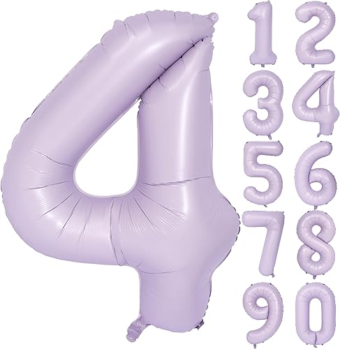 Vista 14 de 40" Macaron purple Number Balloons Helium Foil Mylar Balloon Birthday Party banquet Decoration 9