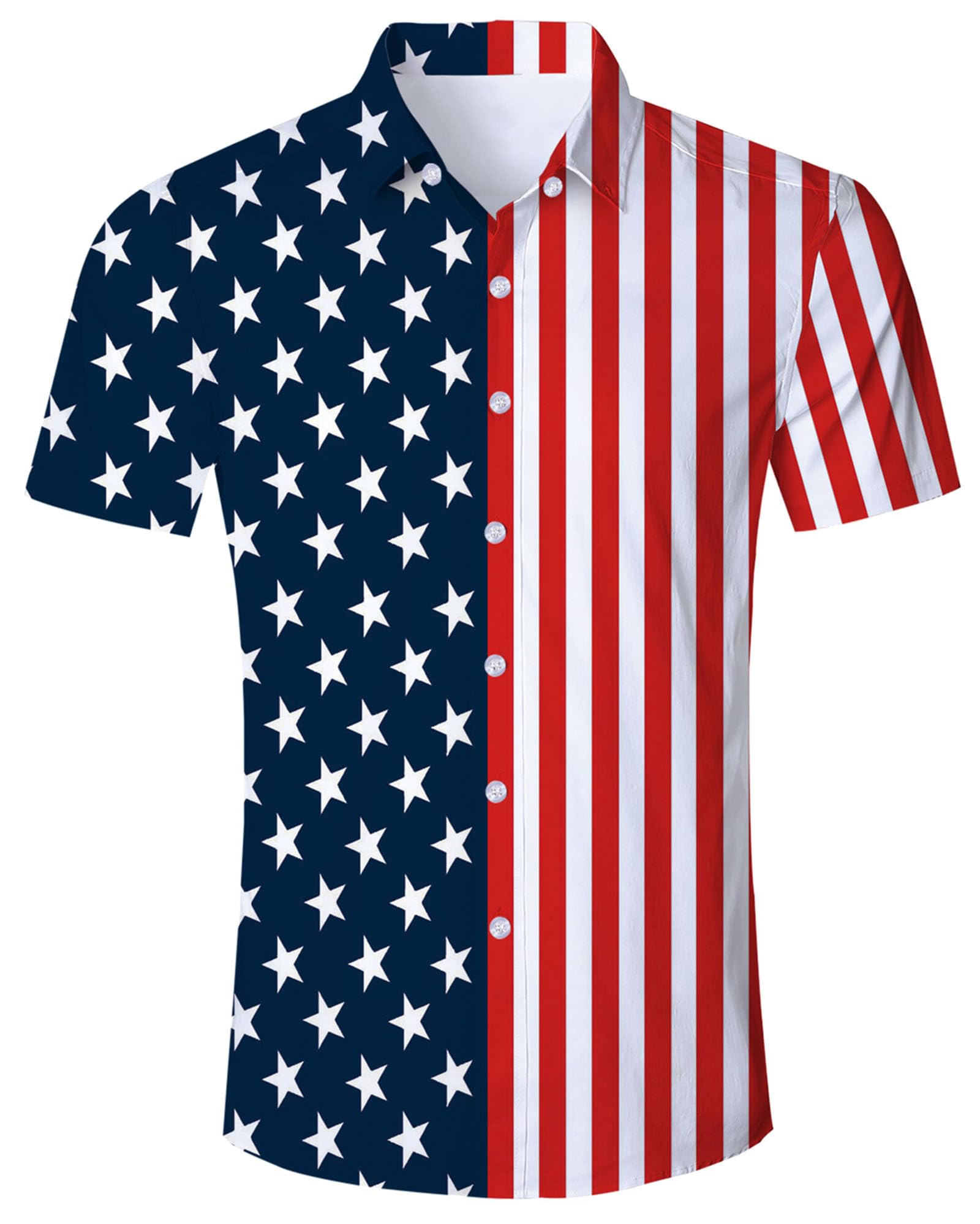 ALISISTERHawaiian Shirt for Men Funny Novelty Button Down Short Sleeve Shirts Summer Holiday Tops