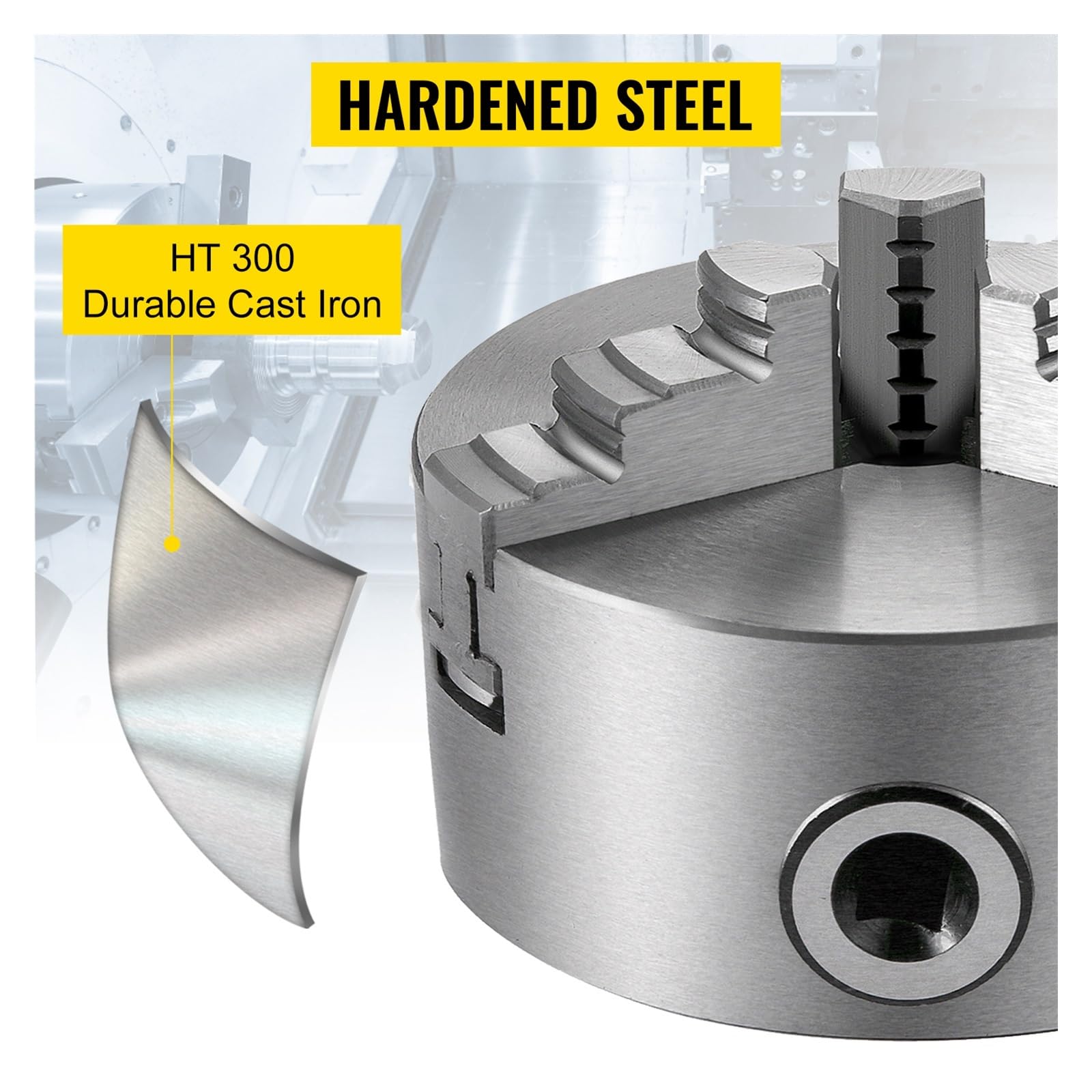 Mandrino for tornio K12 K72 4 Griffe K11 3 Griffe Manuale autocentrante Indipendente Reversibile for rettifica fresatrice Trapano(K11-200 3-Jaw)