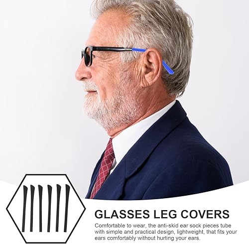 Miniatura 6 de ERINGOGO 12 pares de protectores de patillas para gafas, agarres para los oídos, accesorios para gafas, puntas de orejeras, orejeras deportivas,