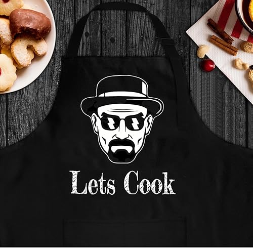 Miniatura 2 de JMYJTSHDP Delantales para hombres, delantal para hombre, delantal de cocina de chef, delantal divertido para hombres, dos bolsillos, delantales de